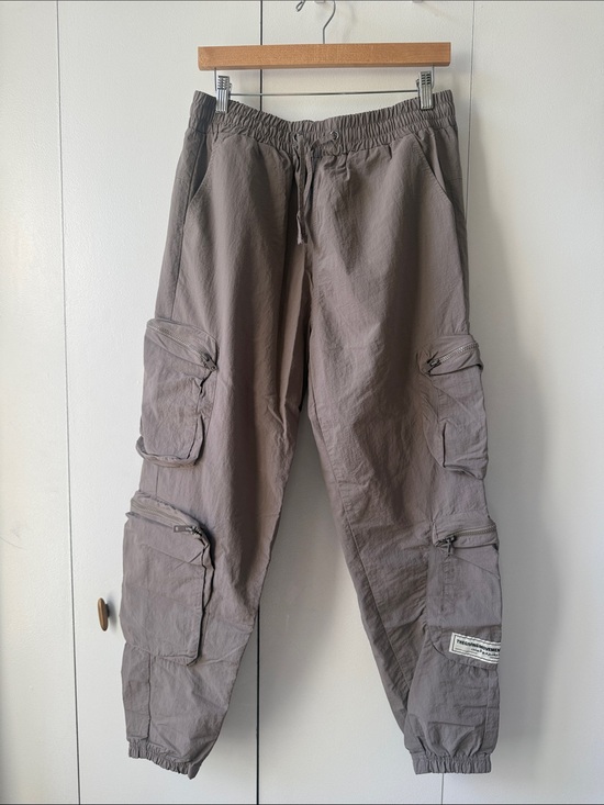 Pants - The Giving Movement Cargo Nylon Joggers Taupe Zip Pocket (M/L)